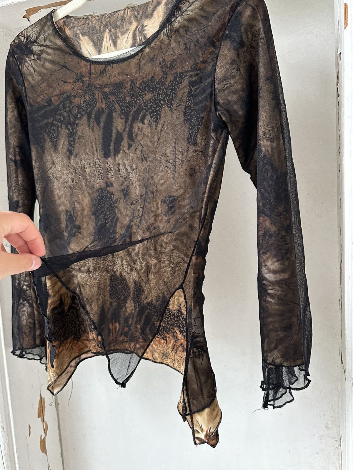 Vintage Vintage Gaultier Style Mesh Printed Jumper Size M / US 6-8 / IT 42-44 - 6 Thumbnail
