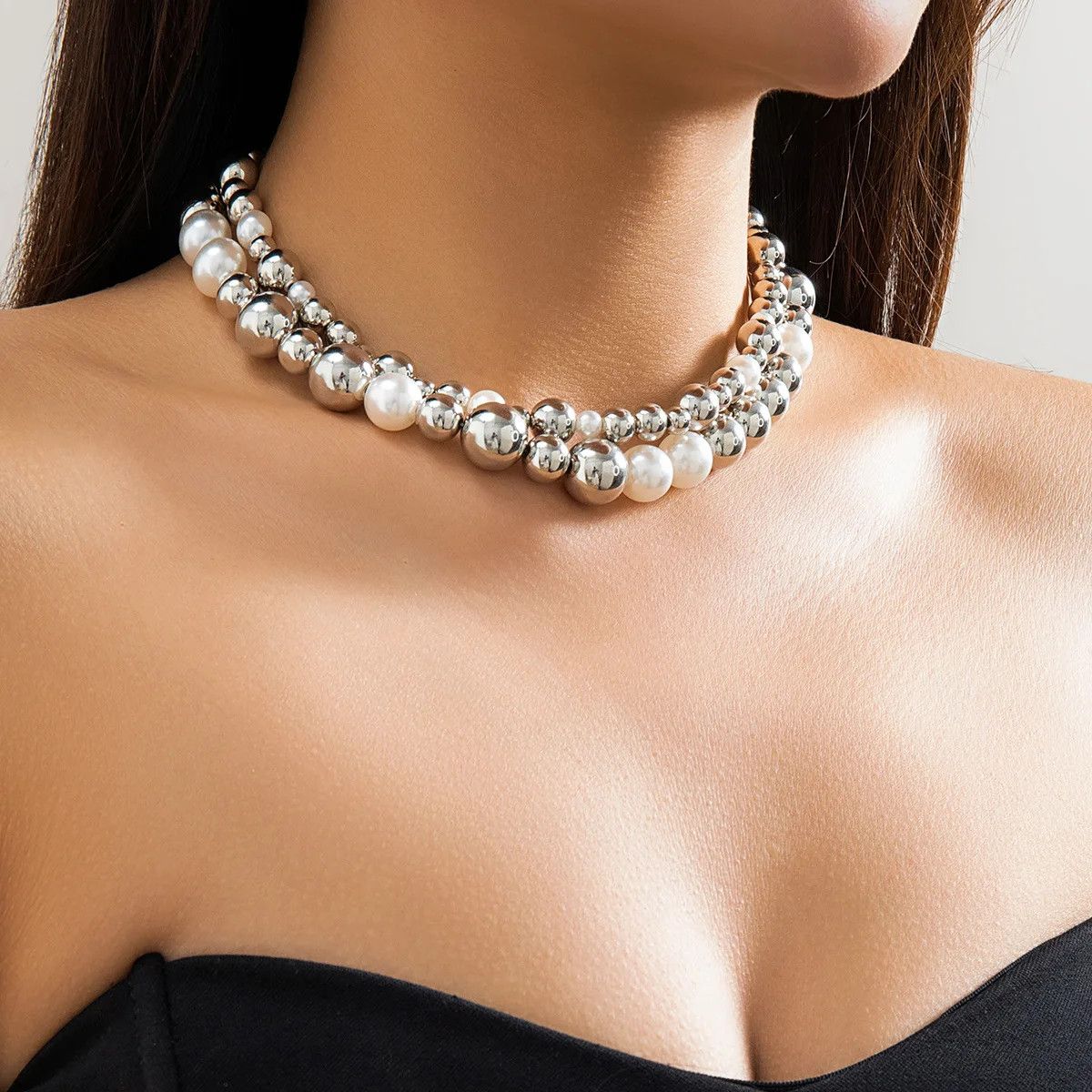 Japanese Brand × Vintage Boho Sweet Imitation Pearl Necklace Size ONE SIZE - 3 Thumbnail