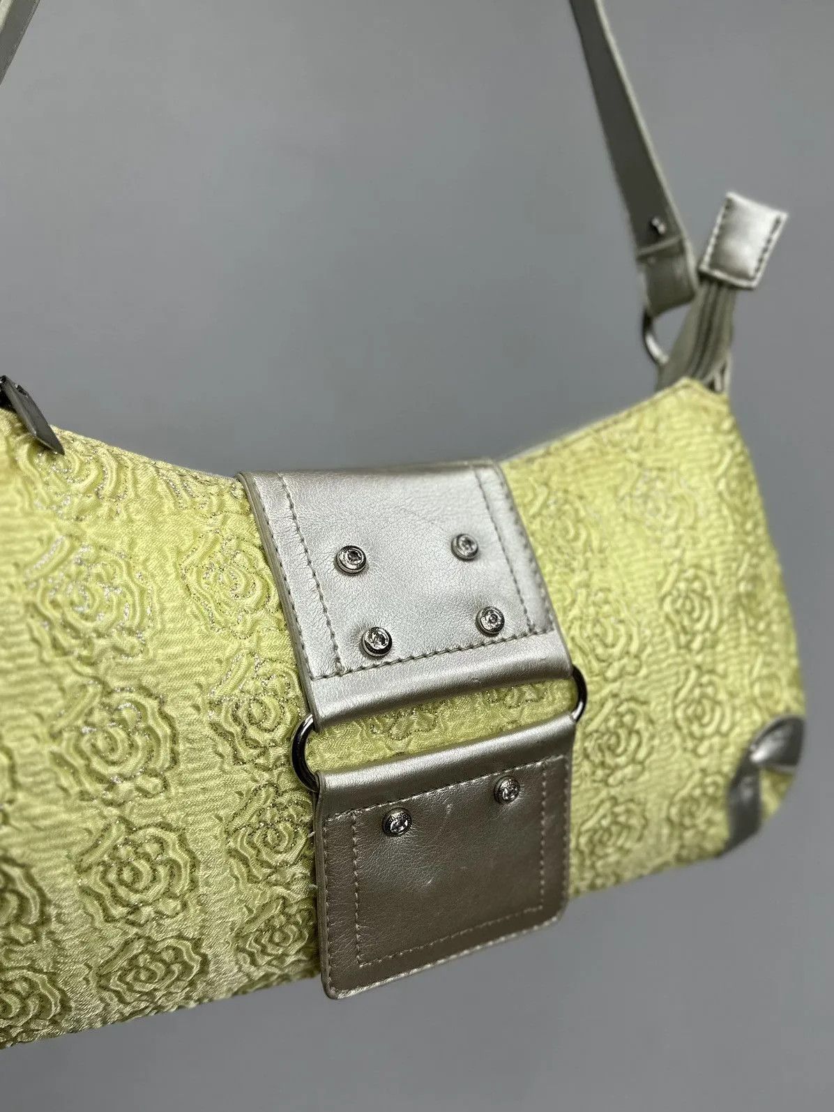14th Addiction Vintage Japan Guess Leather Bag Yellow Messenger Y2K Size ONE SIZE - 4 Thumbnail