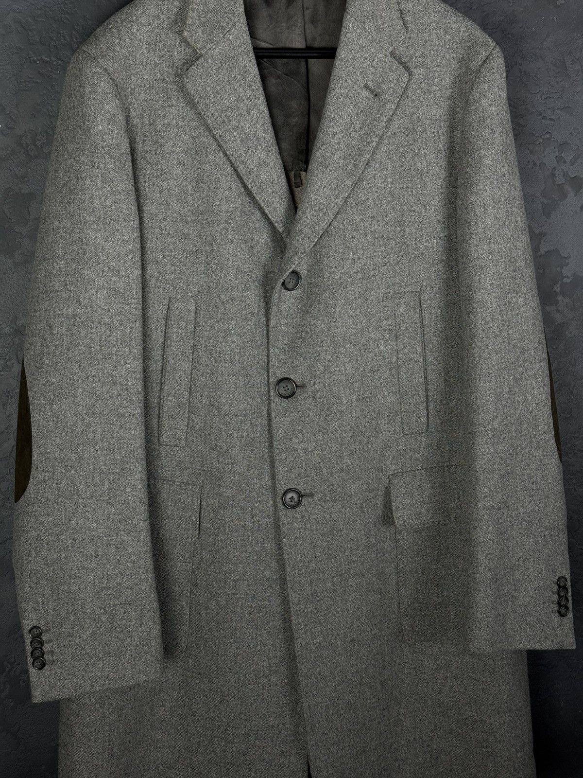 Hackett Men’s Hackett London Gray Wool Coat Size 54 Size US L / EU 52-54 / 3 - 6 Thumbnail
