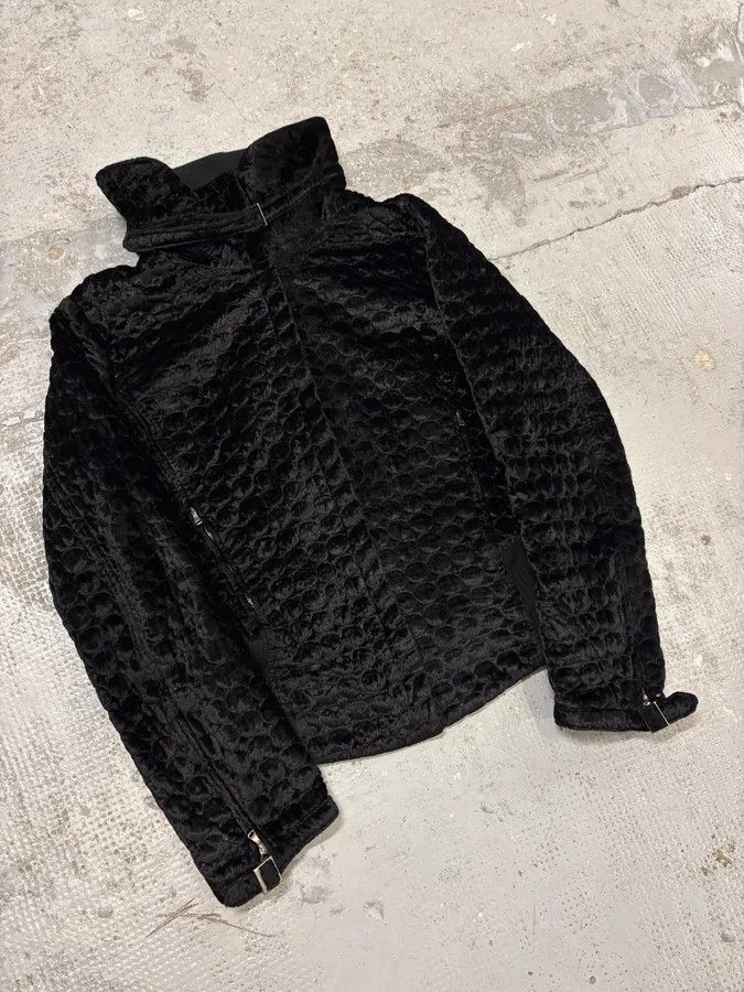 Gianfranco Ferre 2000s Gianfranco Ferré Black Textured Hybrid Black Jacket Size XS / US 0-2 / IT 36-38 - 4 Thumbnail