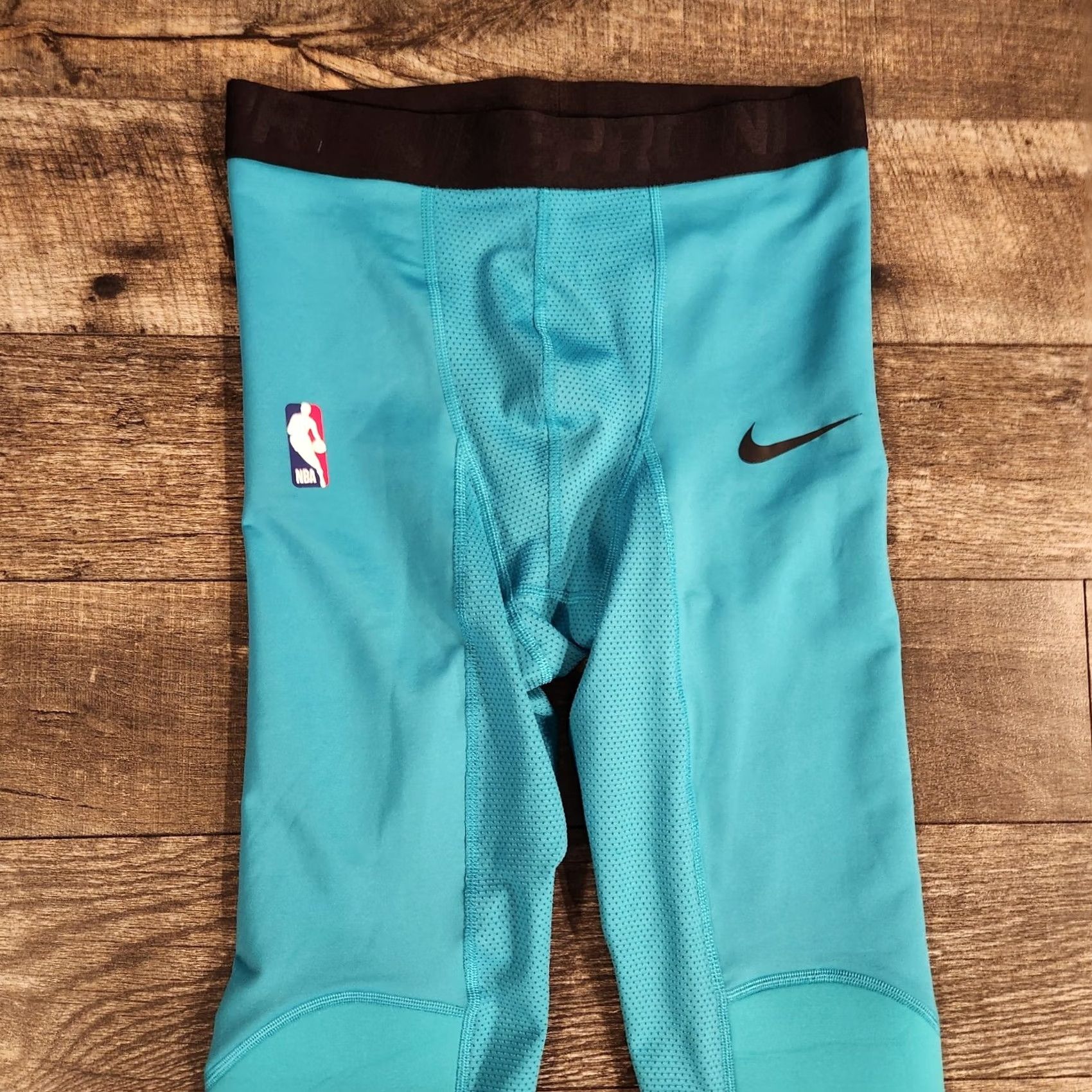 Nike Nike NBA Pro Hyperstrong Padded Compression Tights 3/4 Mens Medium Teal Size US 31 - 3 Thumbnail