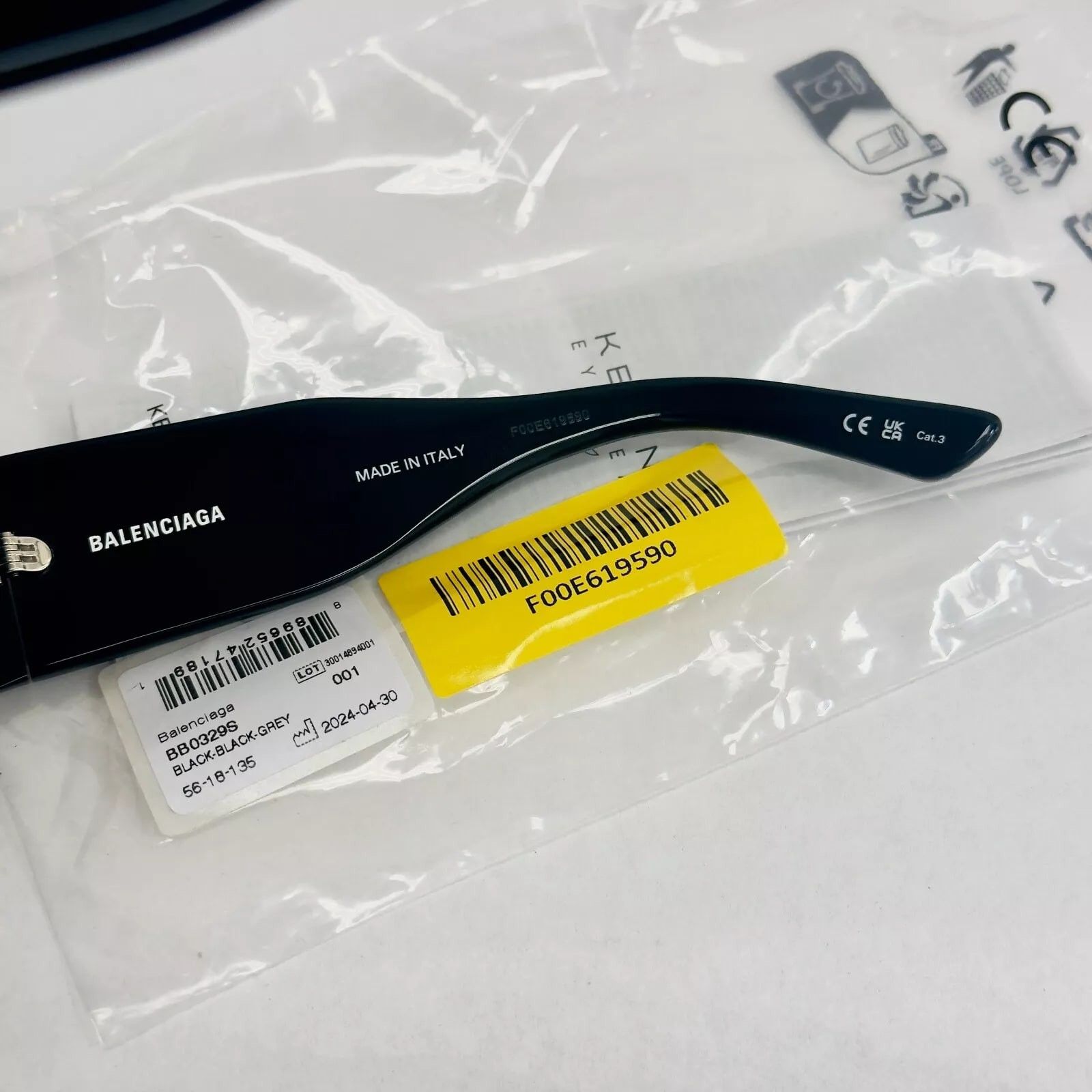 Balenciaga BALENCIAGA PANTHER 0329 Black Fashion Sunglass BB0329S 001 Size ONE SIZE - 4 Thumbnail