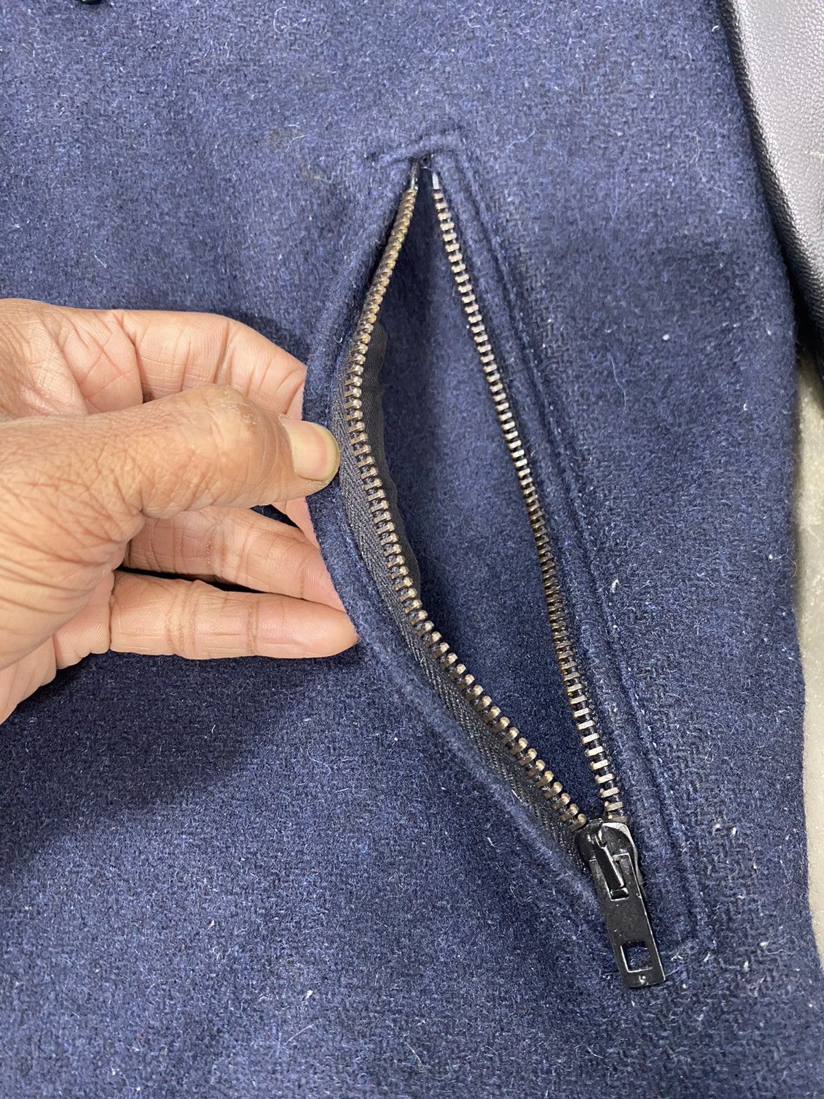 Designer × Edifice Japan A12 Edifice Double Colar Wool Sleeve Leather Jacket Size US S / EU 44-46 / 1 - 8 Thumbnail