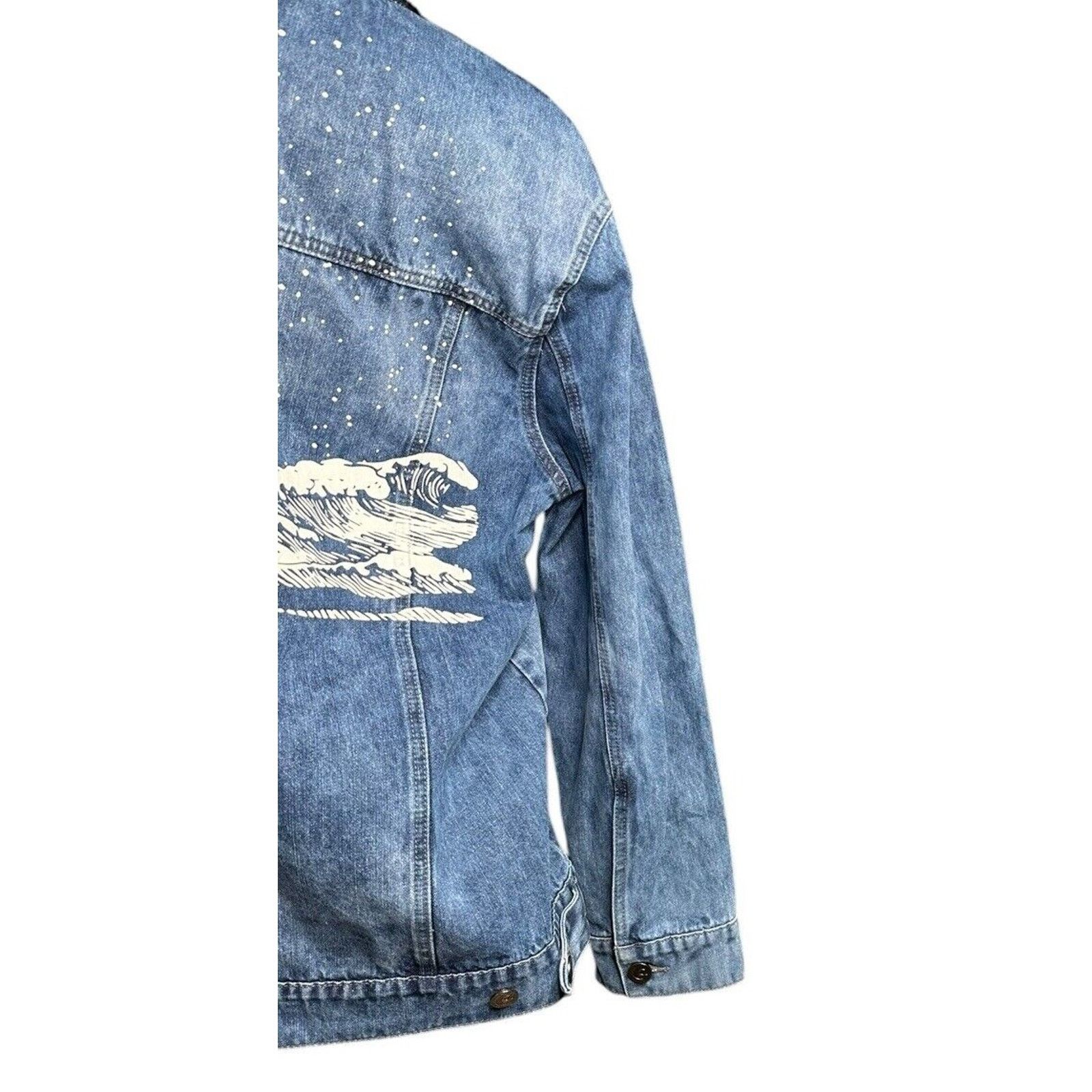 Other Tubbo Moment By The Sea Denim Jean Jacket Sherpa Collar 2XL Size XXL / US 16-18 / IT 52-54 - 9 Thumbnail
