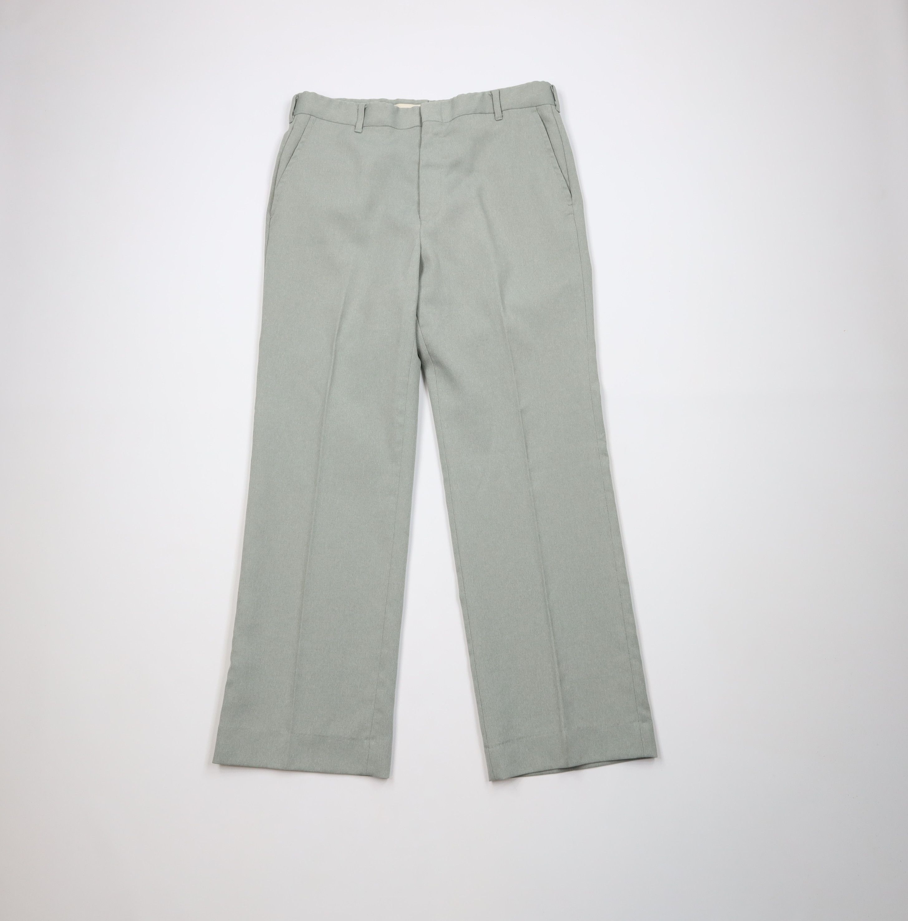 Vintage Vintage 70s Streetwear Wide Leg Chino Pants Light Green USA Size US 32 / EU 48 - 1 Thumbnail
