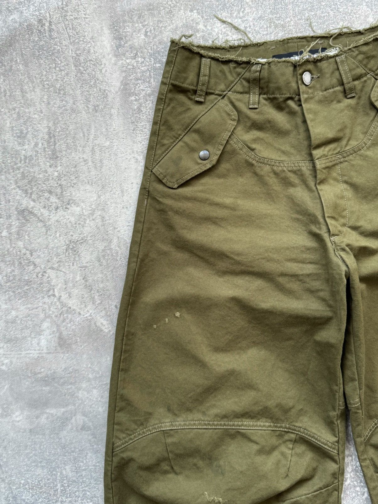 Designer DARKPARK Rosalind Military Green Cargo Pants Size 26" / US 2 / IT 38 - 6 Thumbnail