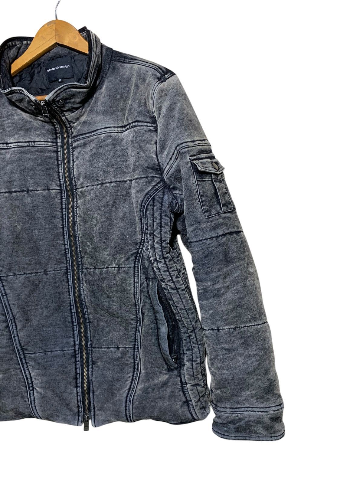 Japanese Brand × semanticdesign 🔥SEMANTIC DESIGN ACID WASHED BIKERS JACKET Size US XL / EU 56 / 4 - 3 Thumbnail