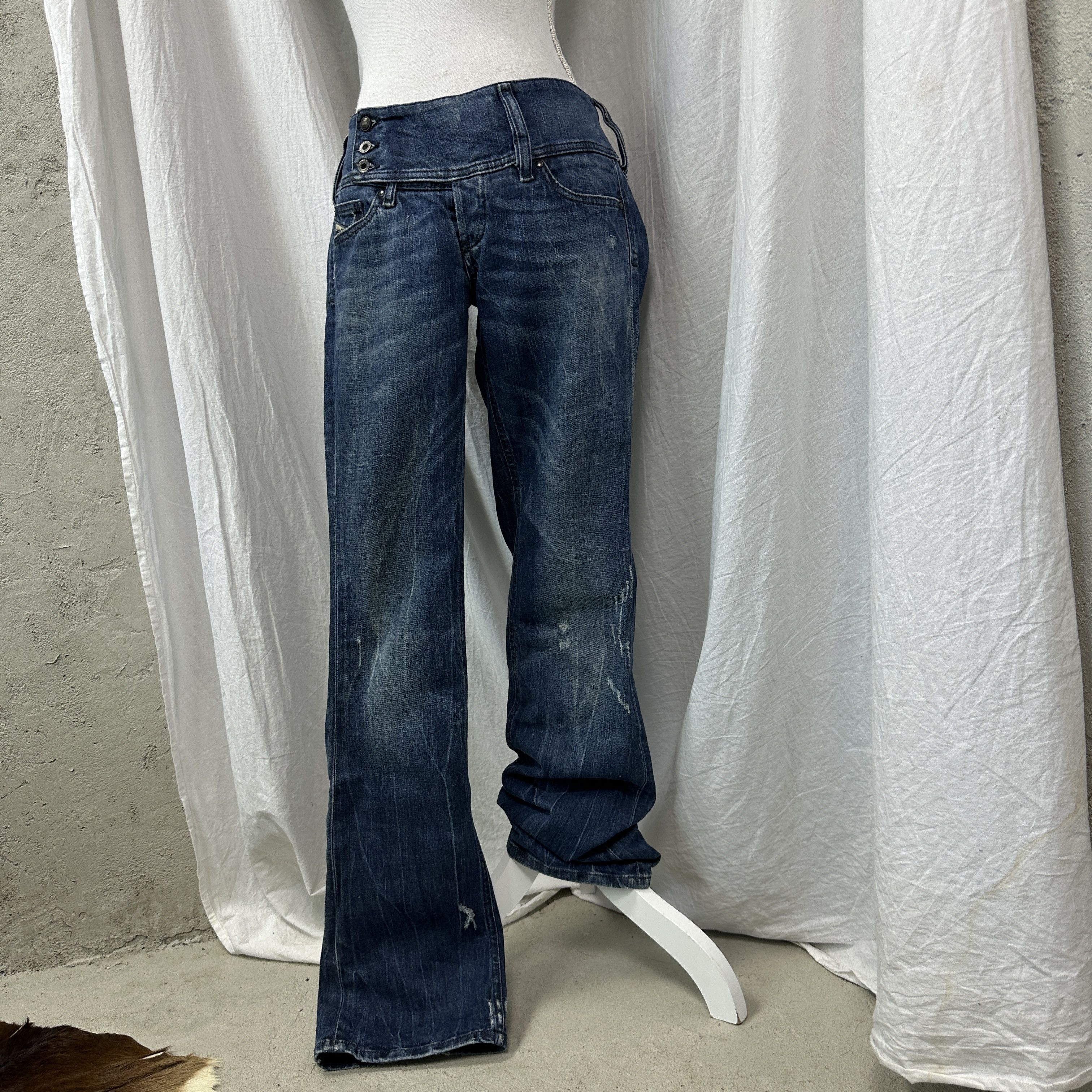 Diesel Vintage Denim Streetwear Flared Cherock Diesel Jeans Y2K Size 31" - 8 Thumbnail