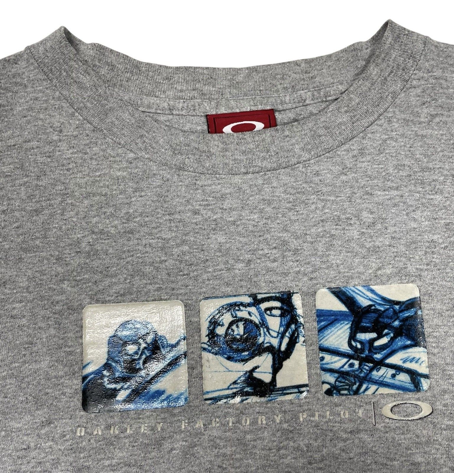Oakley Vintage Oakey Factory Pilot T-Shirt Mens Grey Long Sleeve M Size US M / EU 48-50 / 2 - 2 Thumbnail
