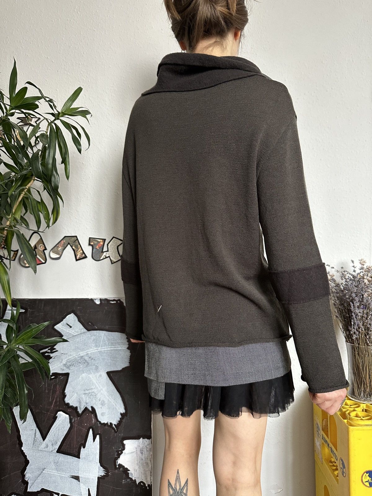 Designer × Seditionaries SULU Wool Blend Cowl Asymmetrical Deconstructive Sweater Size M / US 6-8 / IT 42-44 - 8 Thumbnail