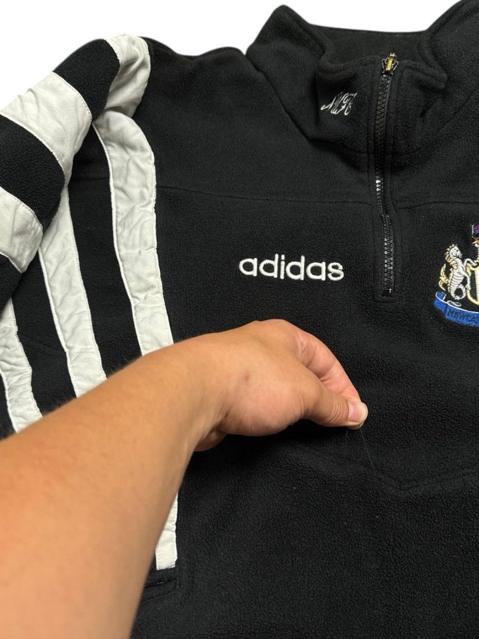 Adidas Vintage Adidas Newcastle United Football Sweatshirt Fleece Size US L / EU 52-54 / 3 - 10 Thumbnail
