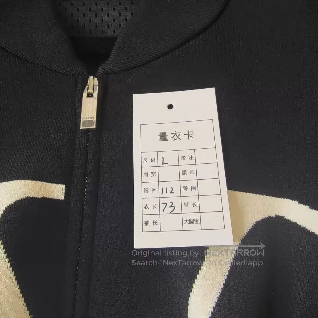 Valentino Valentino Leather-Sleeve Knit Jacket. Size US L / EU 52-54 / 3 - 5 Thumbnail