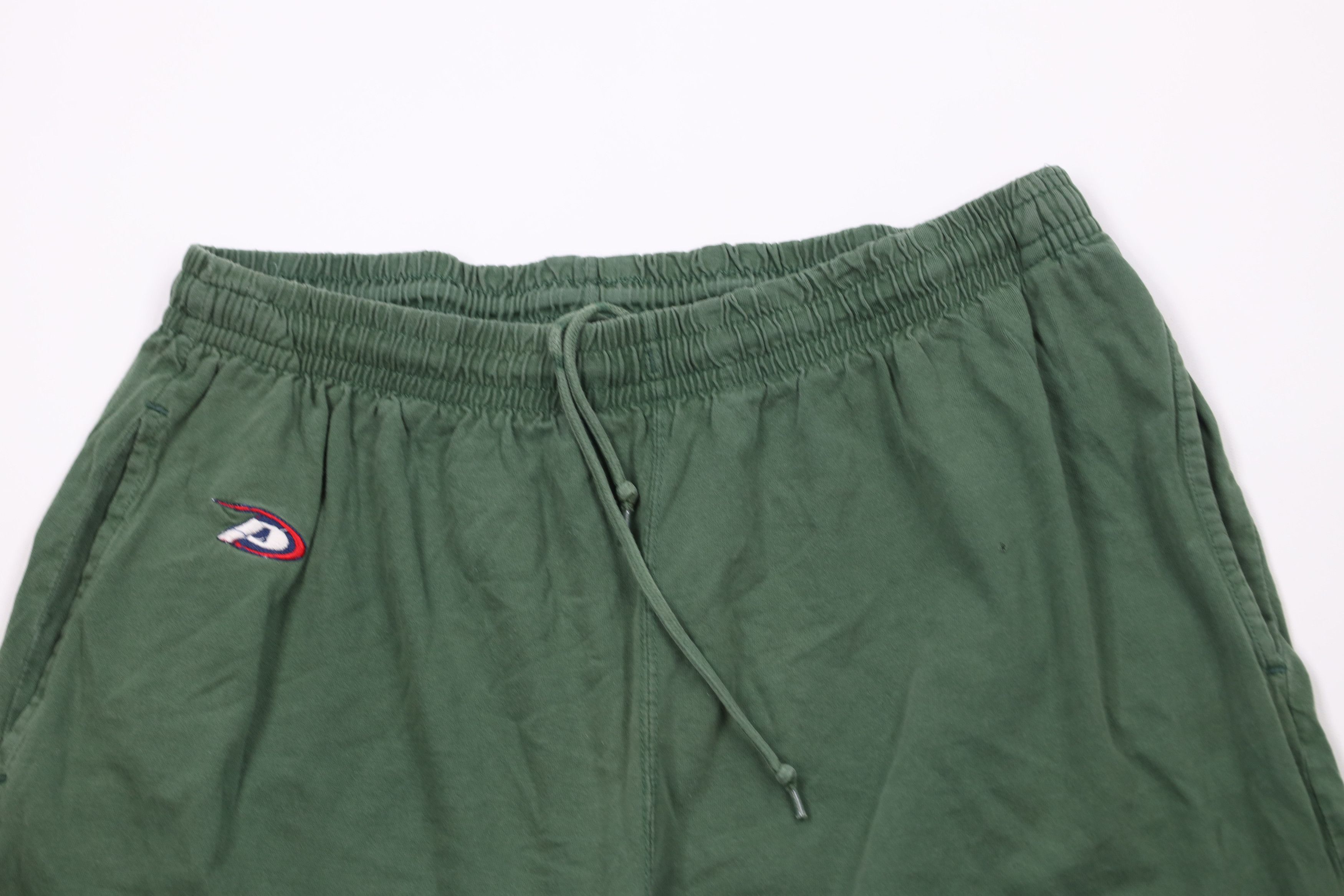 Vintage Vintage 90s Faded Eastern Michigan University Shorts Green Size US 34 / EU 50 - 2 Thumbnail