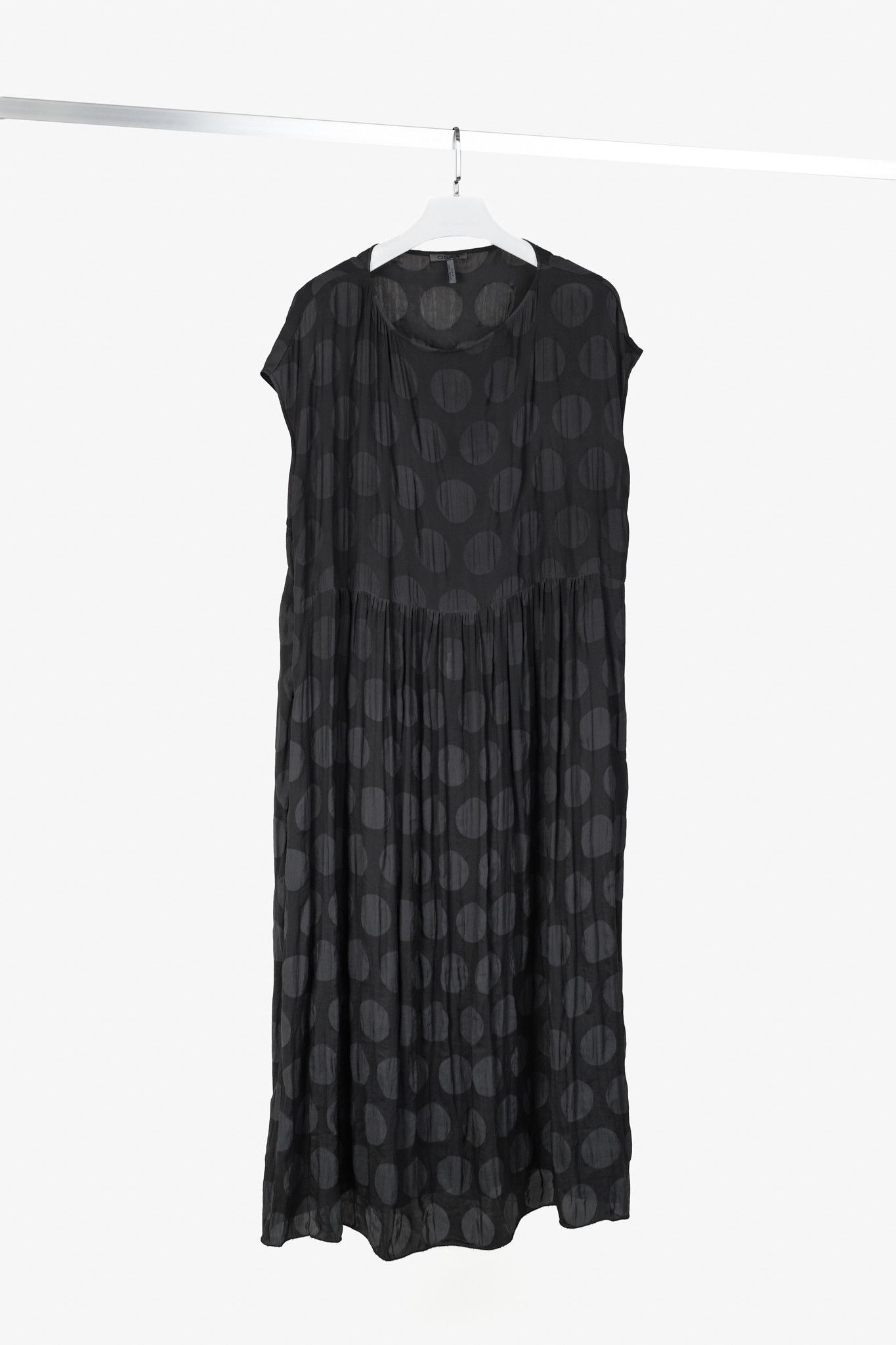Other Oska Black Polka Dot Satin Maxi Dress Size XL / US 12-14 / IT 48-50 - 1 Thumbnail