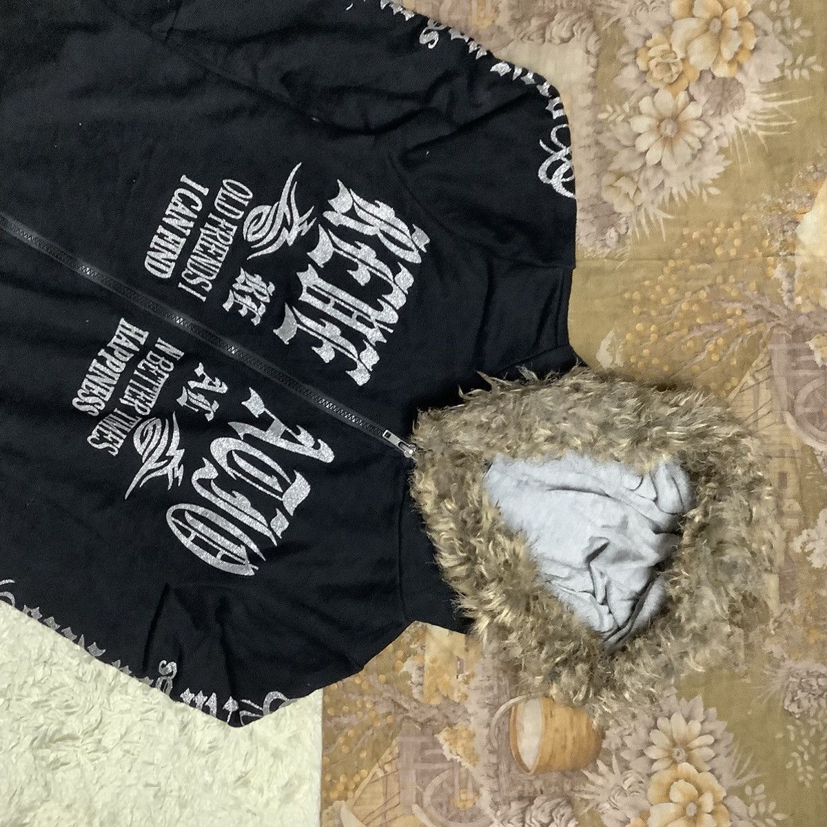 Hysteric Glamour × If Six Was Nine × Le Grande Bleu (L.G.B.) Y2K Blue Strive Grammar Fur Hoodie IfSixWasNine LGB style Size US M / EU 48-50 / 2 - 3 Thumbnail