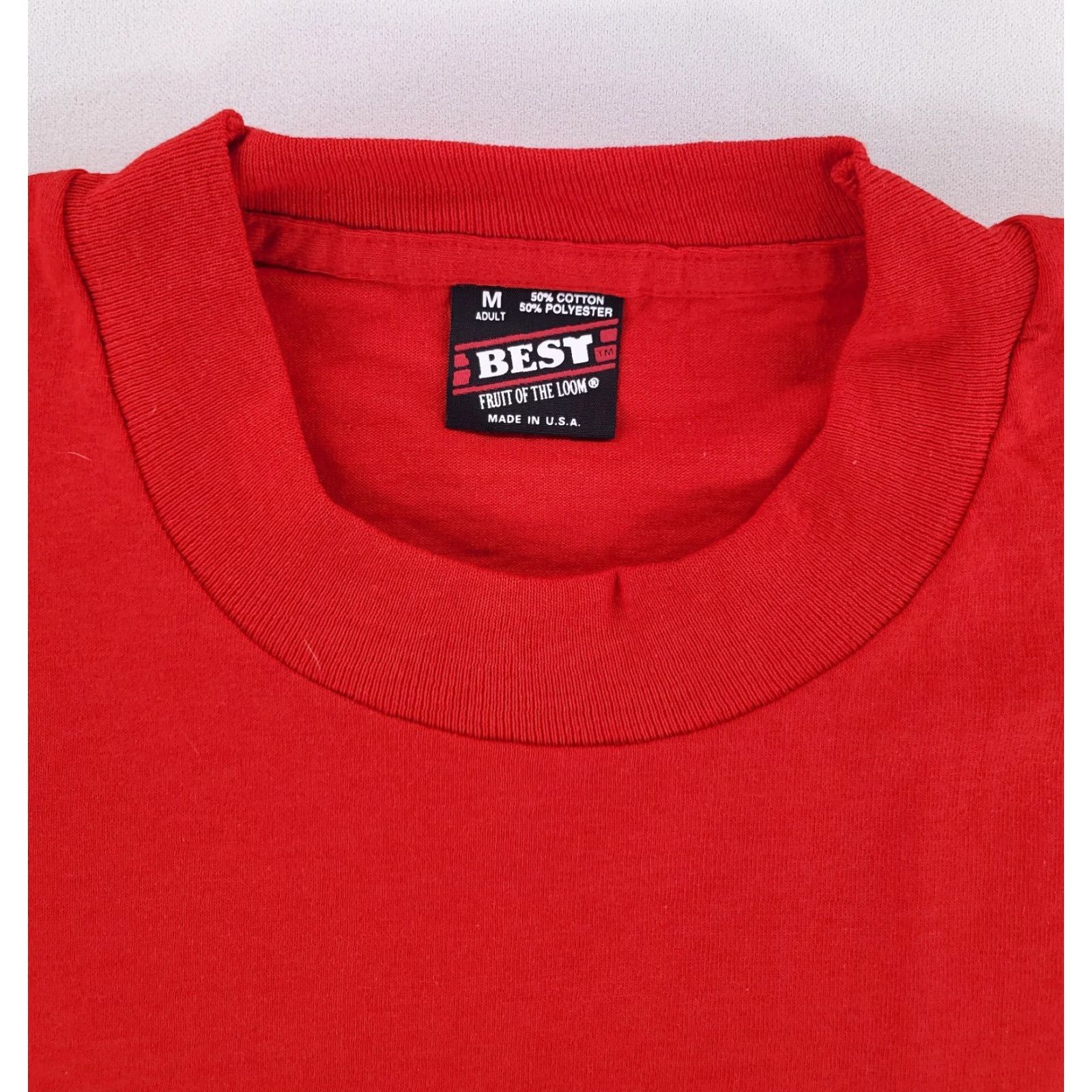 Fruit Of The Loom VINTAGE Fruit of the Loom T-Shirt Red Mens M VTG 90s Single Stitch Philmont BSA Size US M / EU 48-50 / 2 - 2 Thumbnail