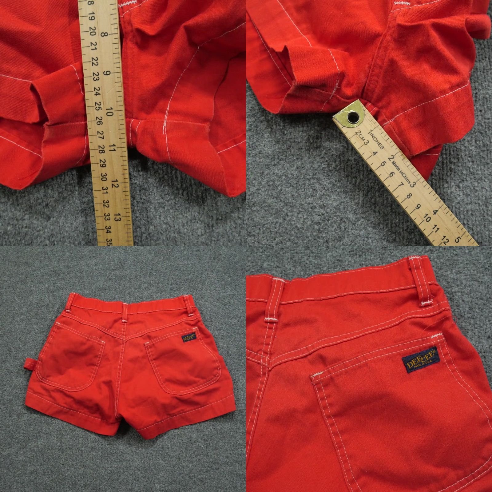 Vintage VINTAGE Dee Cee Shorts Womens 30 Orange Red Work Wear Talon 80s Size 28" / US 6 / IT 42 - 8 Thumbnail