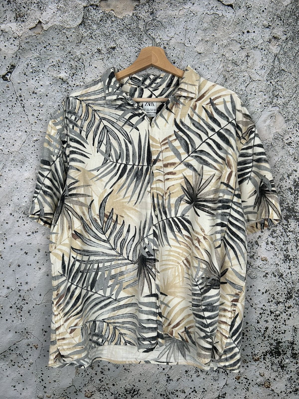 Zara Zara Hawaiian Palm Shirt Crazy Summer Hype Retro Size US L / EU 52-54 / 3 - 1 Thumbnail