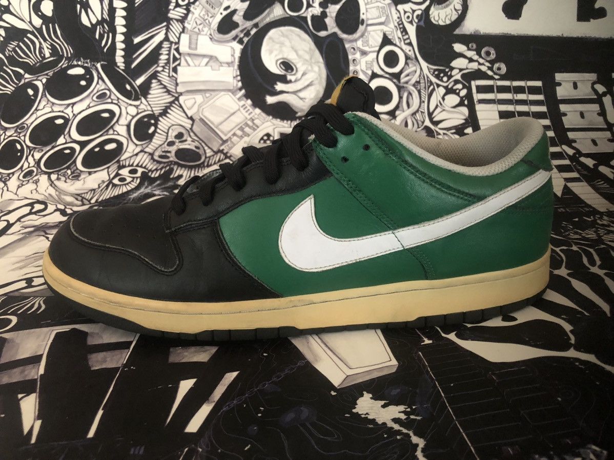 Nike 2008 Nike Dunk Low CL Pine Green / Black / White / Yellow Size US 13 / EU 46 - 3 Thumbnail
