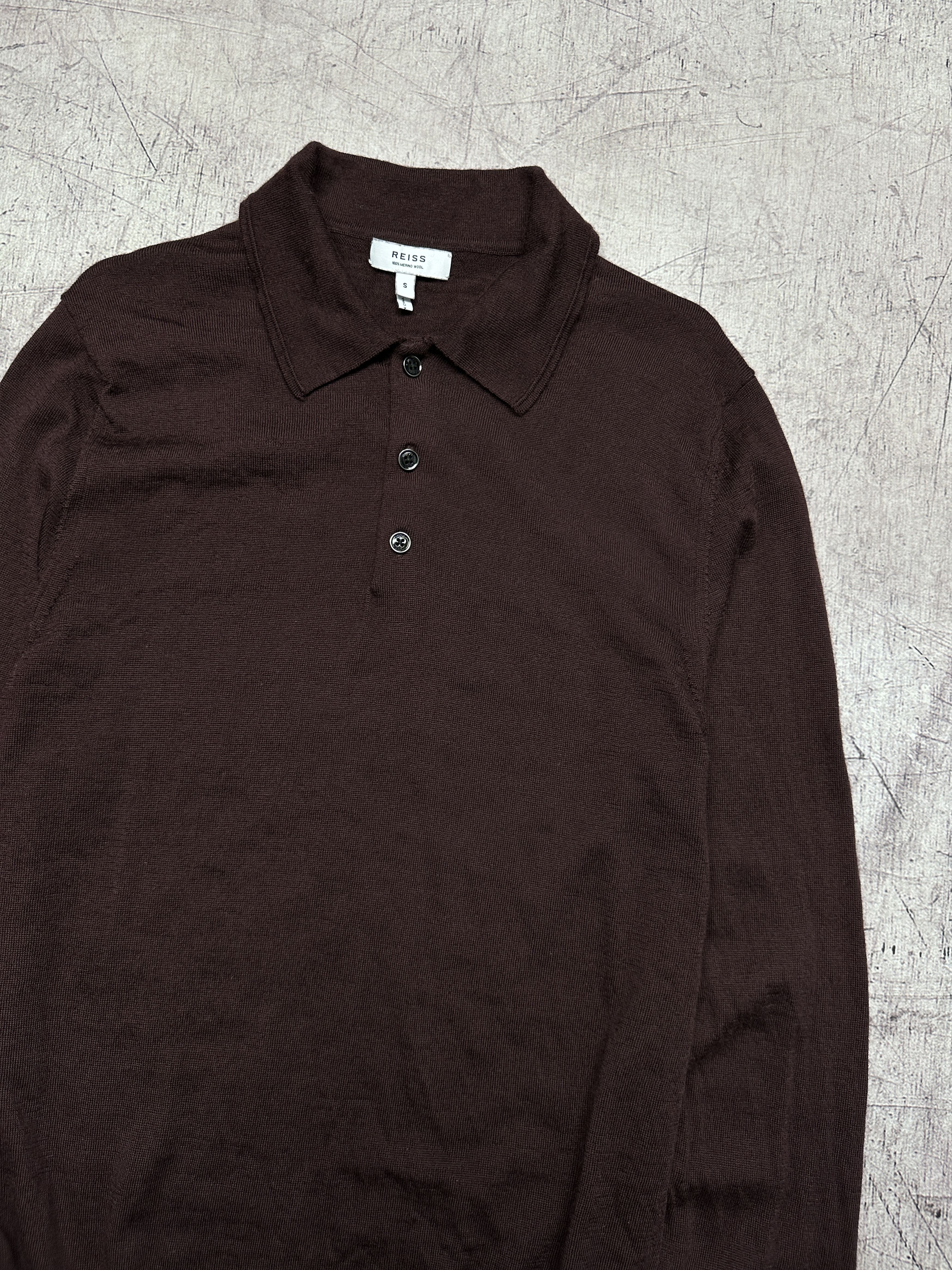 Reiss Reiss Mens Collared Merino Wool Sweater Size US S / EU 44-46 / 1 - 2 Thumbnail