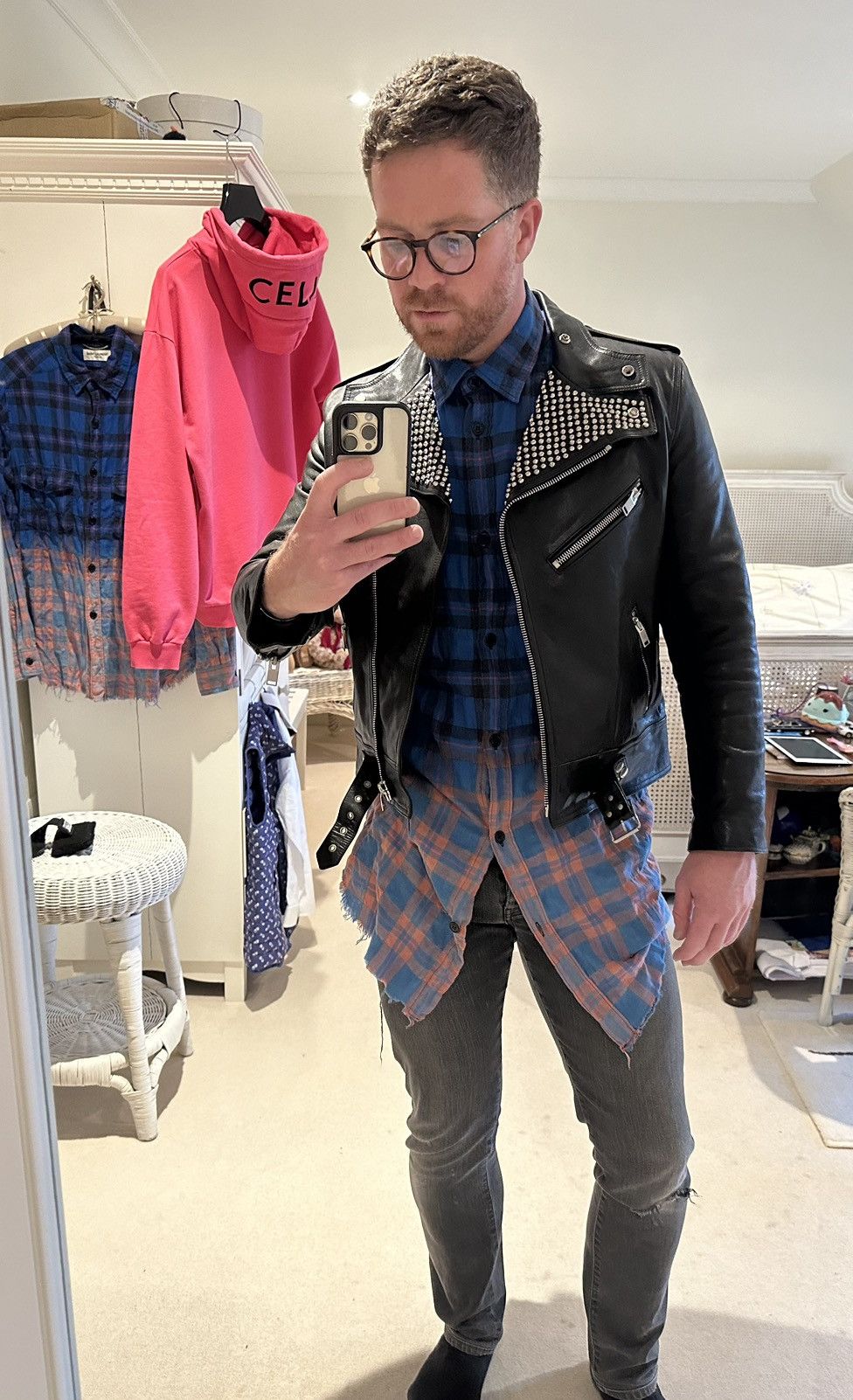 Saint Laurent Paris SS16 Saint Laurent‘ surf sound’ raw hem bleached flannel Size US L / EU 52-54 / 3 - 8 Thumbnail