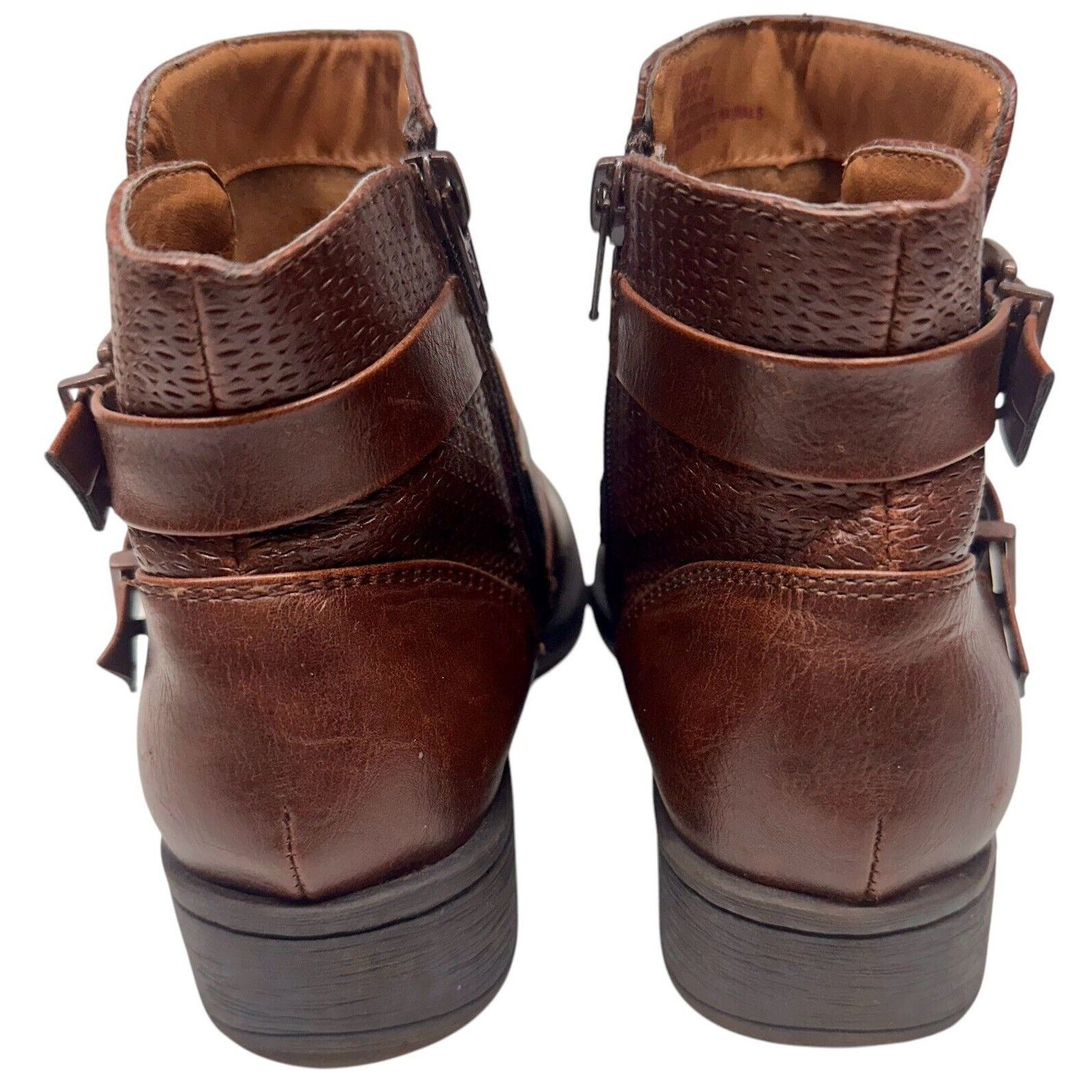 G.H. Bass & Co. GH Bass & Co 7M Zabrina Ankle Bootie Brown Faux Leather Size US 7 / IT 37 - 4 Thumbnail