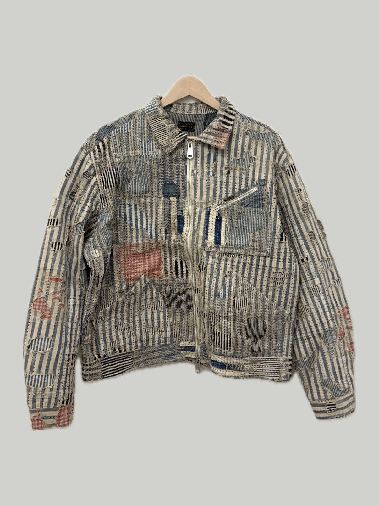 Kapital × Kapital Kountry Liberty Boro Zip-Up Blouson Jacket 