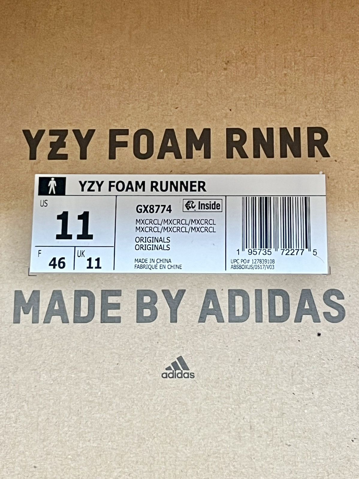 Yeezy 🖤 MX CREAM CLAY FOAM RUNNER - ADIDAS X YEEZY Size US 11 / EU 44 - 21 Thumbnail