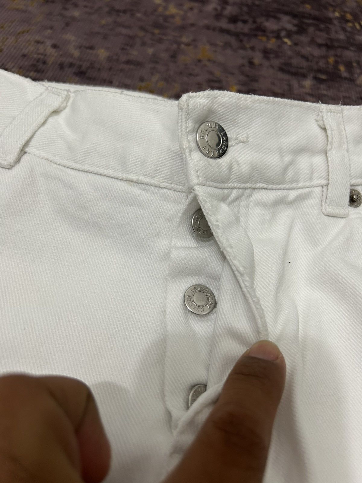 Helmut Lang Helmut Lang White Vintage Broken Denim Size US 32 / EU 48 - 12 Thumbnail
