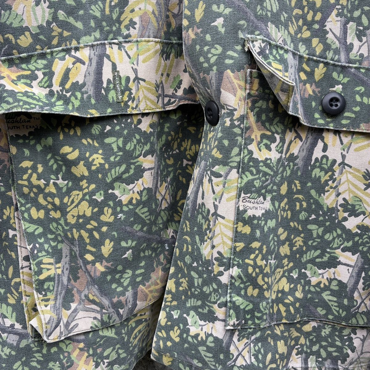 Vintage Bushlan South Texas Camouflage 4-Pocket Hunting Jacket Size US XL / EU 56 / 4 - 6 Thumbnail