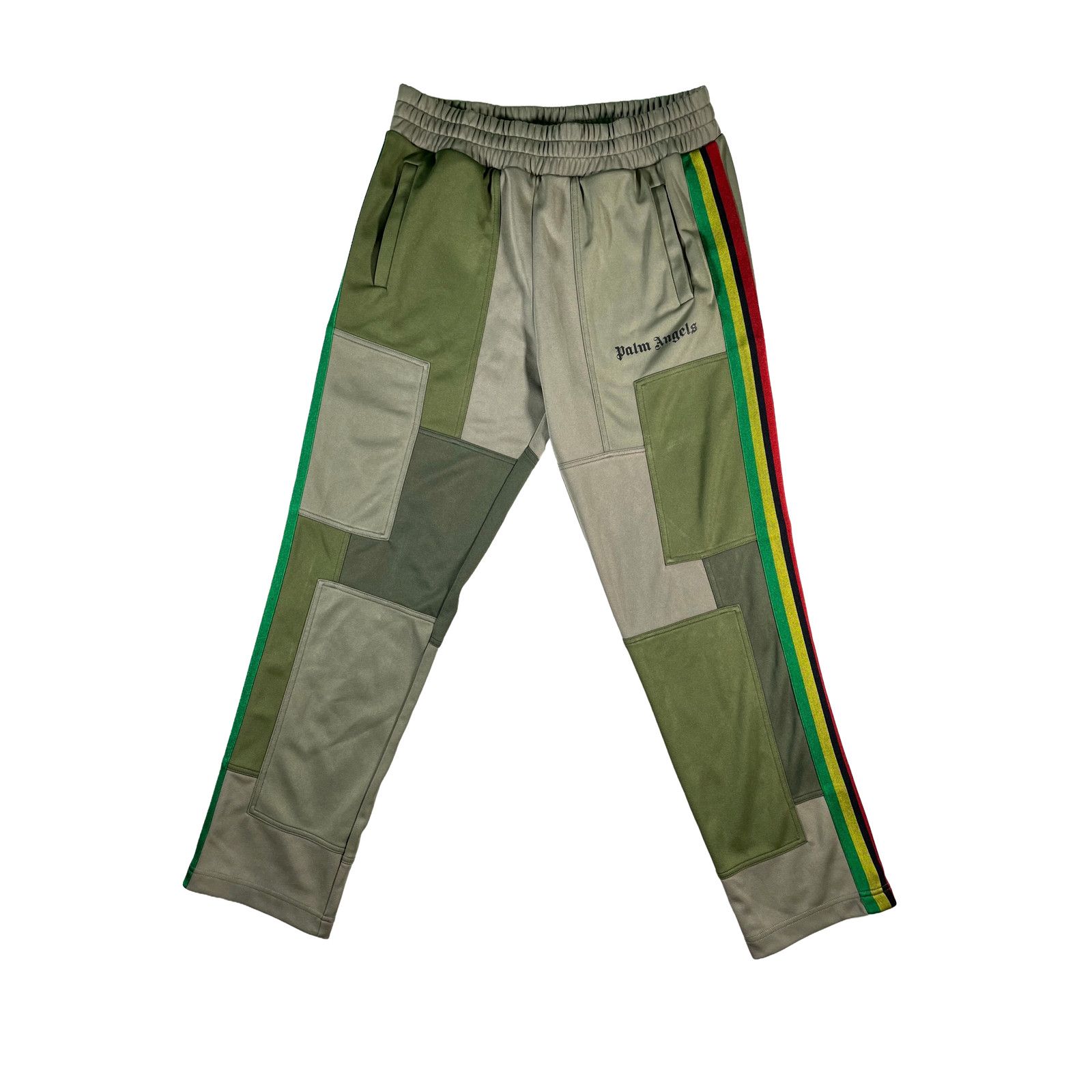 Palm Angels Patch Work Olive Track Pants