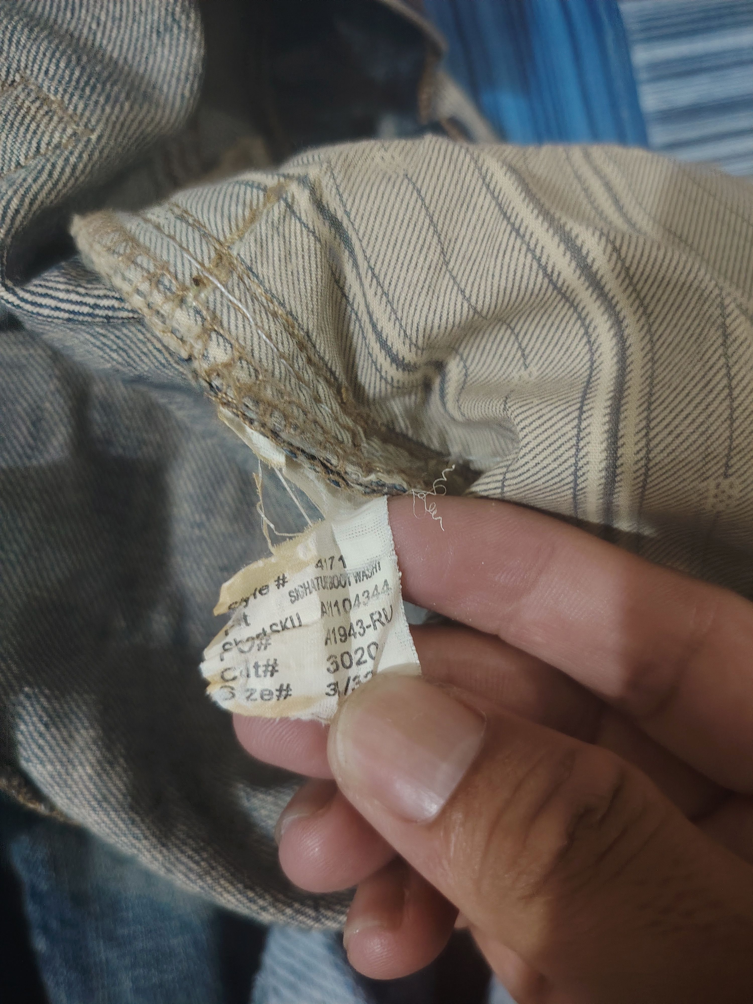 Abercrombie & Fitch Japanese A&F Baggy Flared Jeans Distressed Denim Size US 35 - 16 Thumbnail
