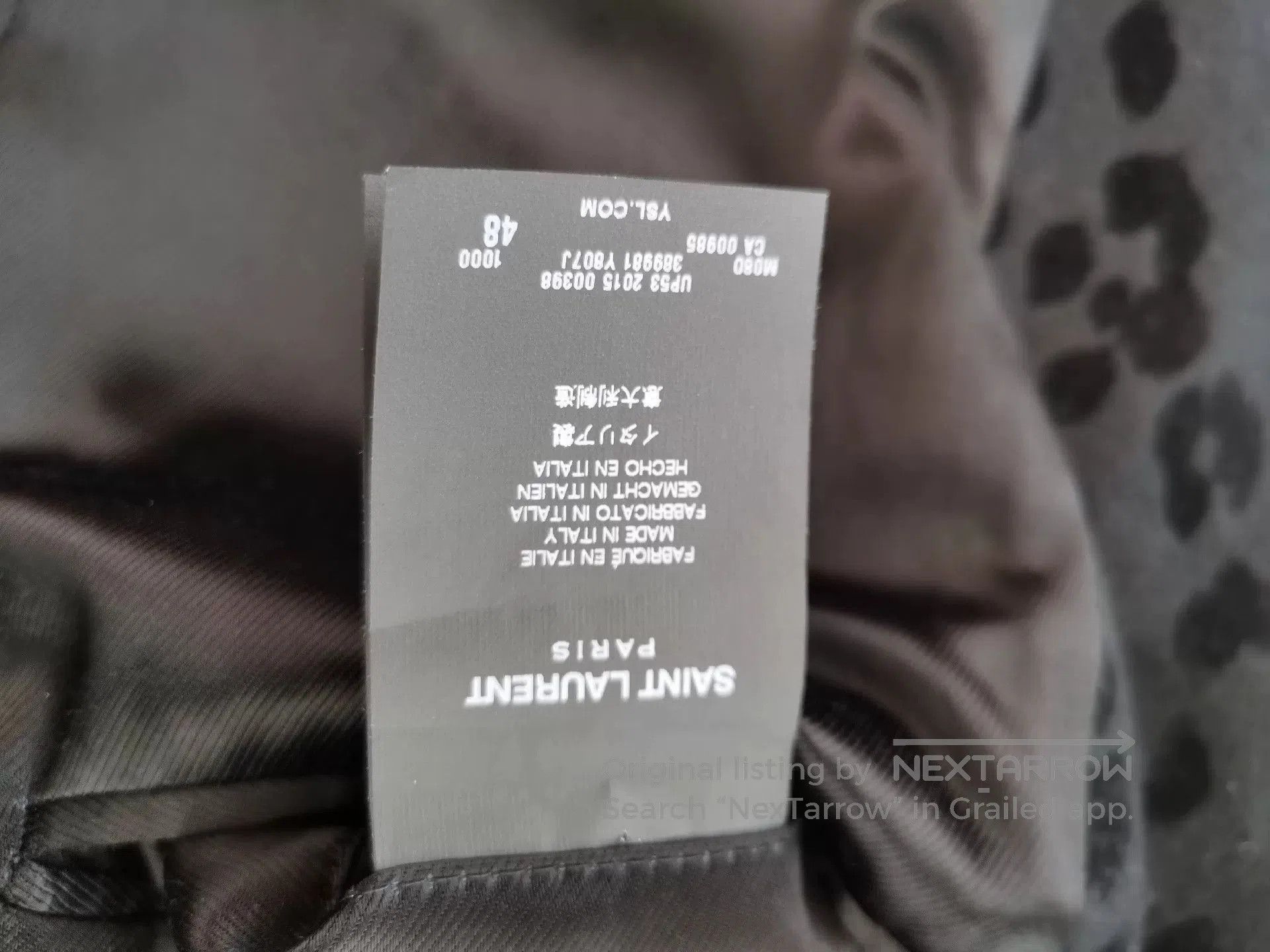 Saint Laurent Paris Saint Laurent Gray Leopard Print Coat. Size US M / EU 48-50 / 2 - 8 Thumbnail