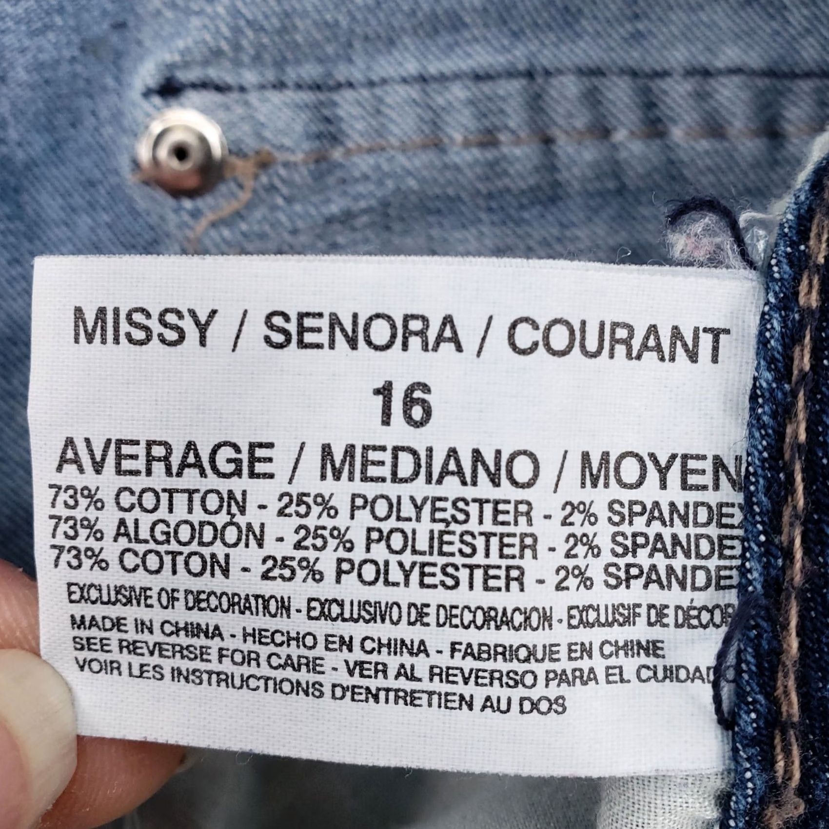 Nine West Nine West Womens Jeans 16/33 Mid-Rise Crop Rhinestone Pocket Medium Blue Denim Size 38" / US 16 / IT 52 - 5 Thumbnail