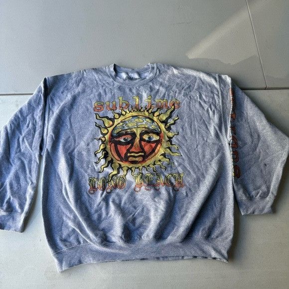 Band Tees × Sublime SUBLIME LONG BEACH HEATHER GRAY CREWNECK SZ S/M Size M / US 6-8 / IT 42-44 - 2 Thumbnail