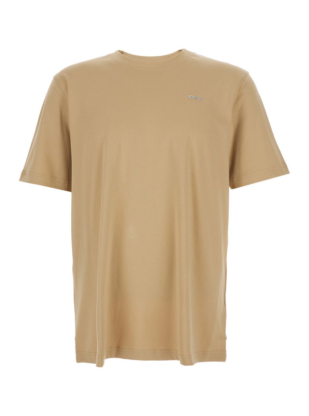 Diesel Beige T-Shirt 'T-ADJUST-MET' with Round Neck and Short Sleeves in Cotton for Men Size US XL / EU 56 / 4 - 1 Thumbnail