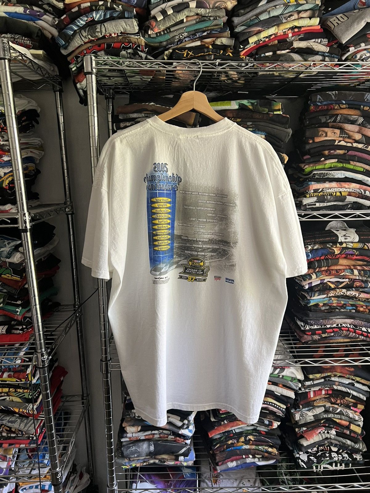 Chase Authentics 2005 NASCAR Kurt Busch Nextel Racing Tee Size US XXL / EU 58 / 5 - 5 Thumbnail