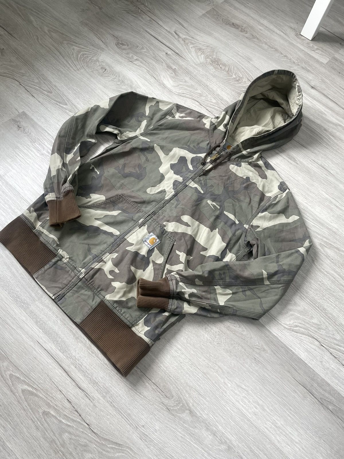 Pre-owned Carhartt Vintage  Camo Work Active Jacket