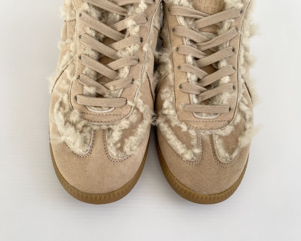 Maison Margiela Beige Shearling GAT Sneakers Size US 8 / IT 38 - 7 Thumbnail