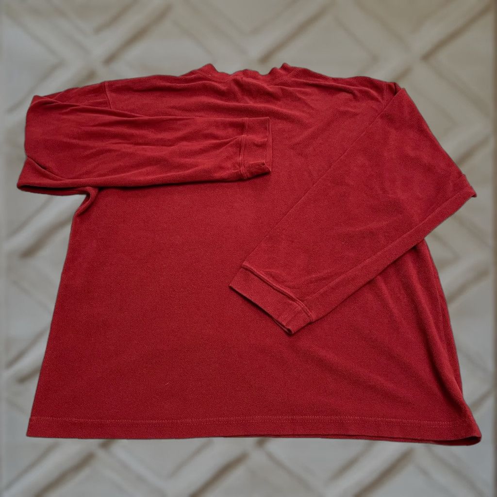 Vintage Columbia Sweatshirt Men XL Red Fleece Pullover Crew Neck Long Sleeve Outdoor Hiking Casual All Seasons Lightweight Breathable Logo Size US XL / EU 56 / 4 - 1 Thumbnail