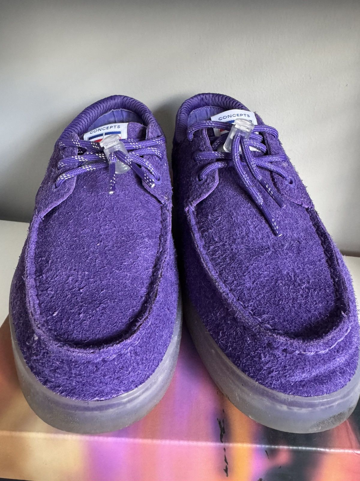 Sperry Concepts x Sperry 3-Eye Purple Suede Boat Shoes Size US 8 / EU 41 - 5 Thumbnail