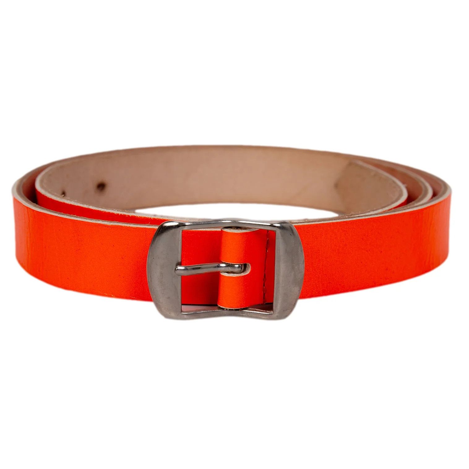 Comme des Garcons Homme Plus Leather Neon Color Belt in Orange 89 Size ONE SIZE - 1 Thumbnail