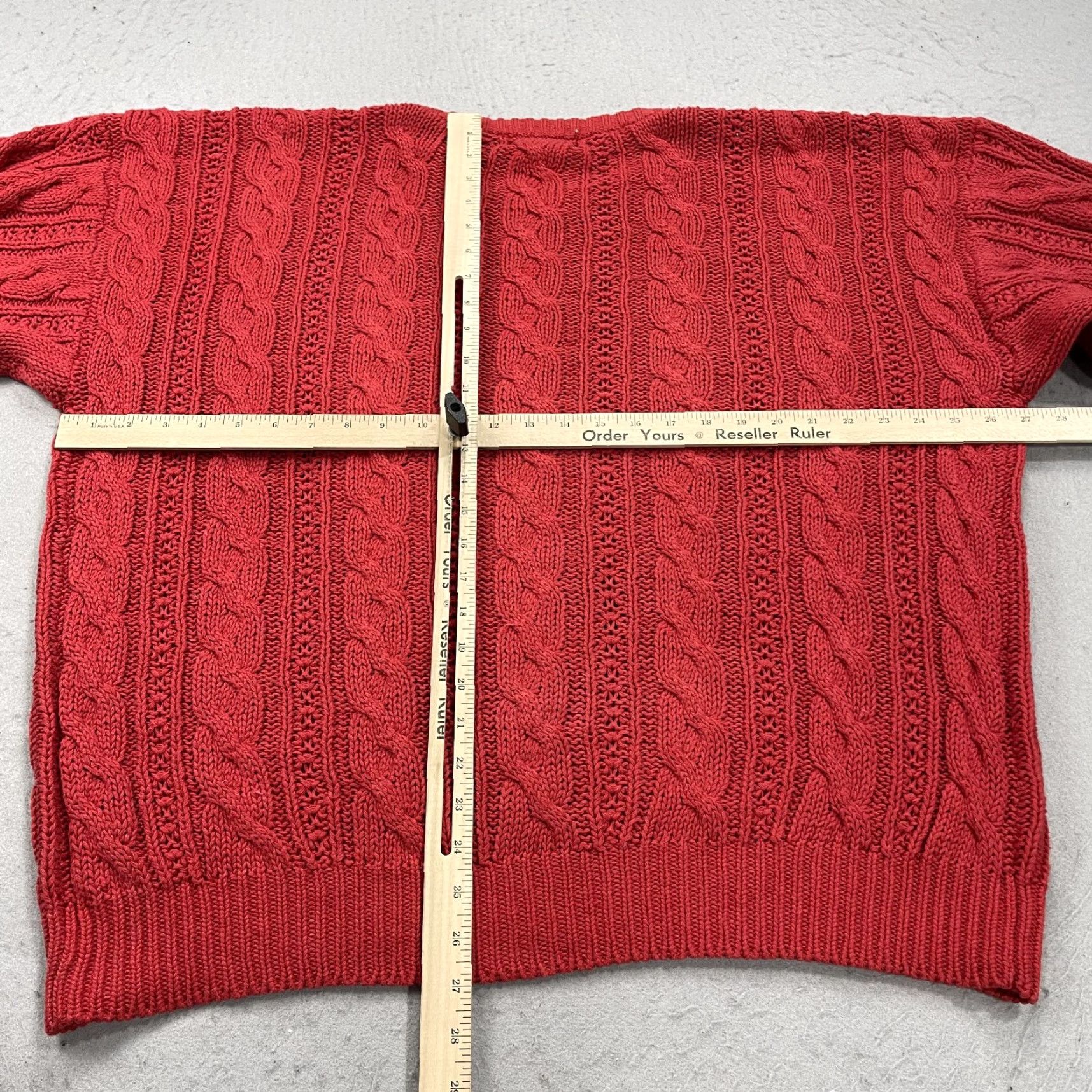 American Eagle Outfitters VINTAGE American Eagle Sweater Mens XL Red Cable Fisherman Grandpa Knit 90s Size US XL / EU 56 / 4 - 6 Thumbnail