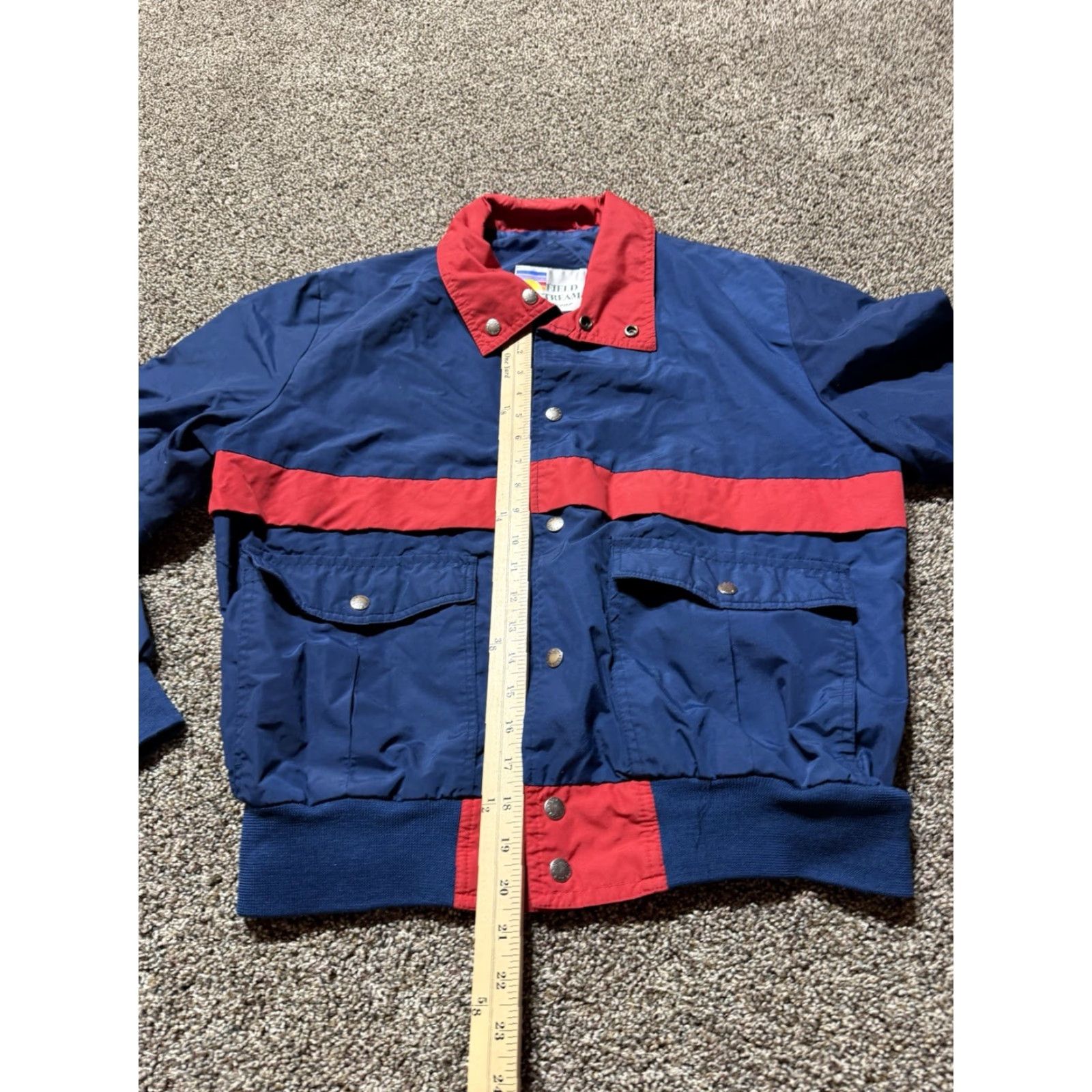 Vintage VINTAGE Field & Stream Womens Windbreaker Jacket Large Red Blue Snap Front Size L / US 10 / IT 46 - 5 Thumbnail