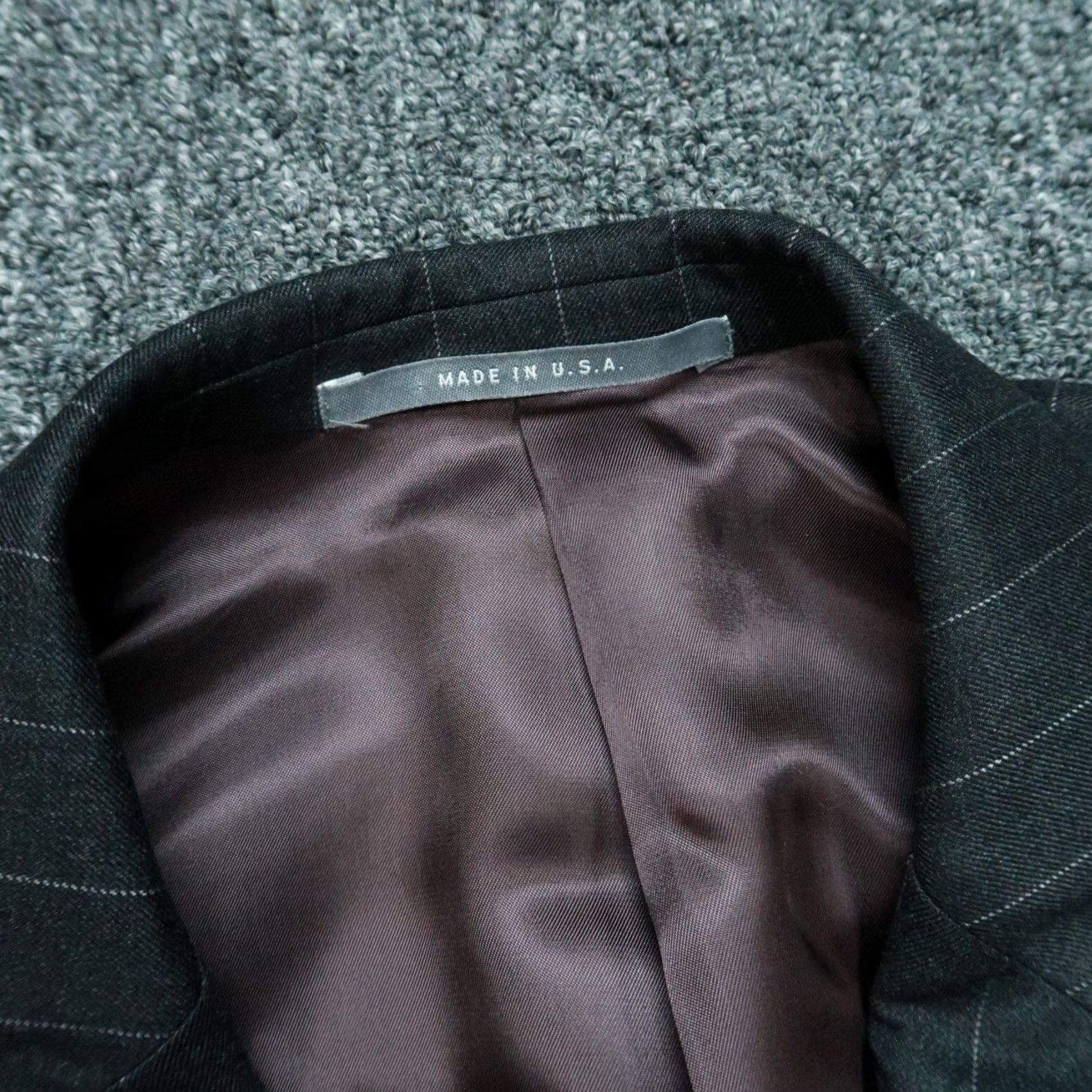Vintage VINTAGE Hickey Freeman Blazer Men 42R Gray Worsted Wool Striped Pinstripe Jacket Size 42R - 3 Thumbnail