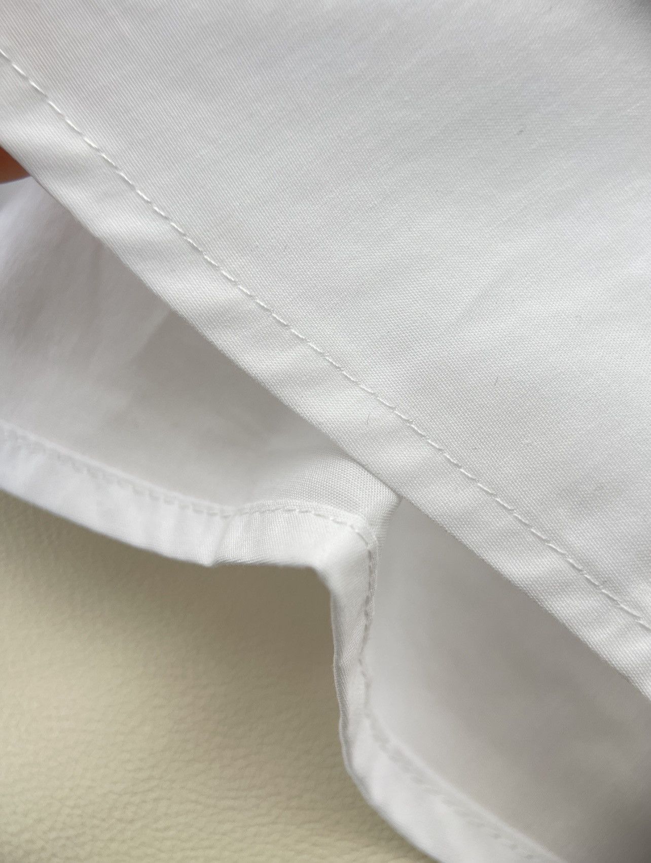 Miu Miu Miu Miu Poplin Shirt Dress (White) Size XS / US 0-2 / IT 36-38 - 9 Thumbnail