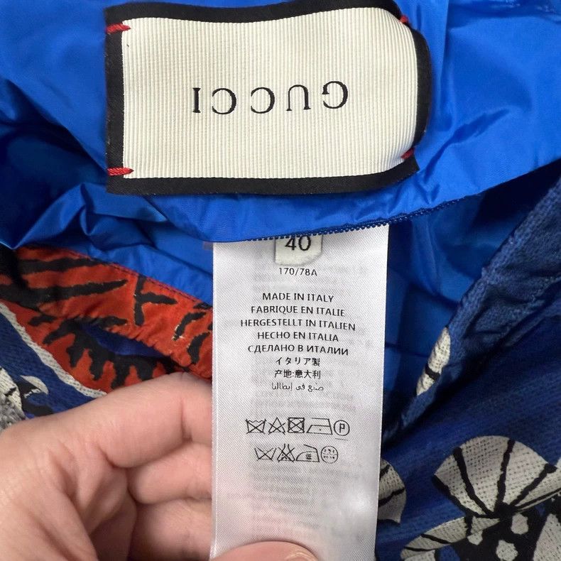 Gucci GucciBlue Tiger Down the Mountain Windbreaker Jacket 2503-N Size US XXS / EU 40 - 4 Thumbnail