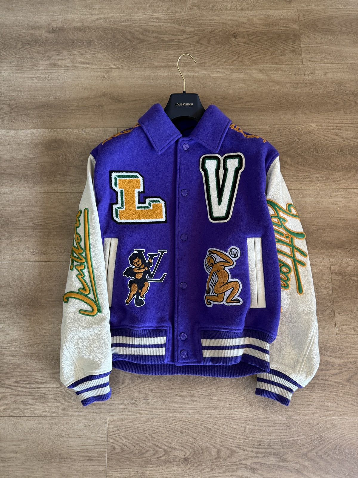 Louis Vuitton Louis Vuitton Multi Patch Leather Varsity Blouson Virgil Size US M / EU 48-50 / 2 - 1 Thumbnail
