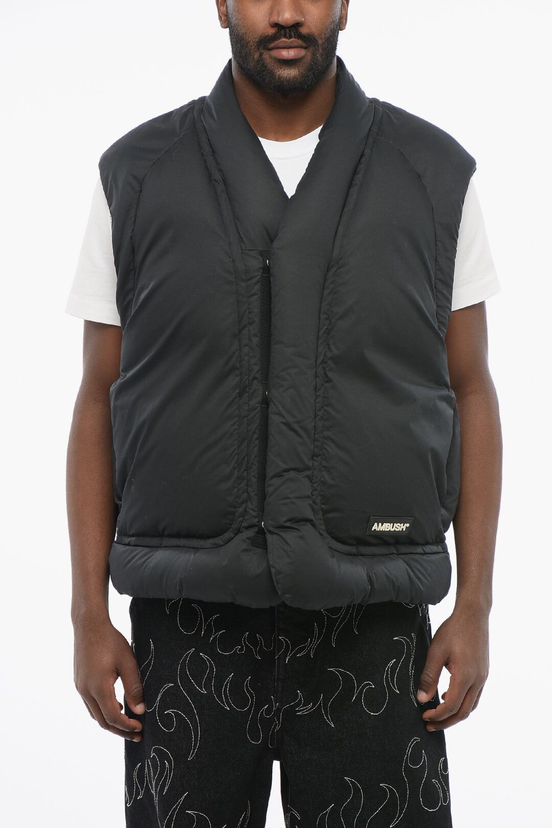 Ambush Design og1mm0925 Sleeveless Kimono Down Jacket in Black Size US L / EU 52-54 / 3 - 1 Thumbnail